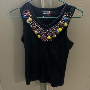 Khun Luck Beaded Tank Top
